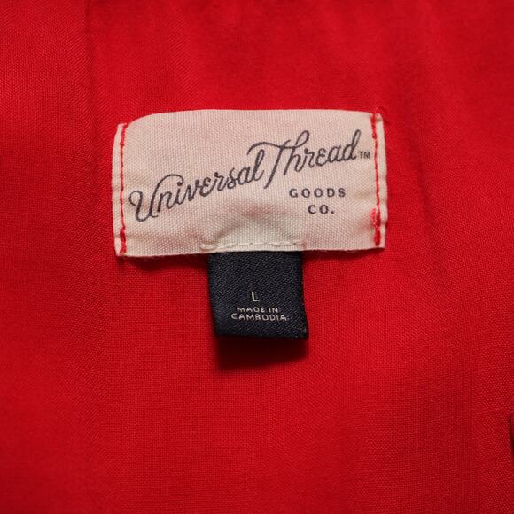 Universal Thread Red Sleeveless Split Neck Soft Rayon Blouse Top Size L - Picture 6 of 9